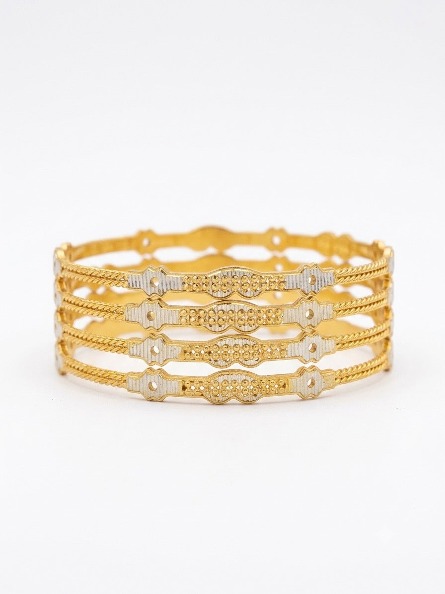 Traditional  Gold Plated Textured Designer Bangles | Ethnic Bangles -1591