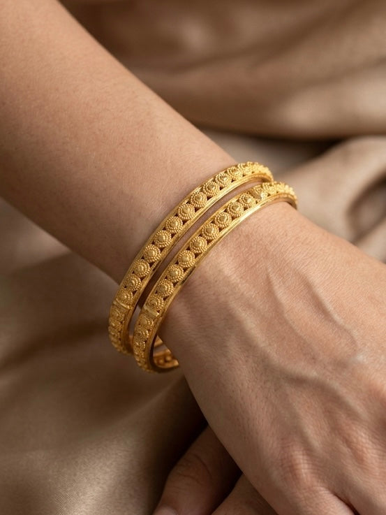 gold platted  bangles for women combo pack of 3