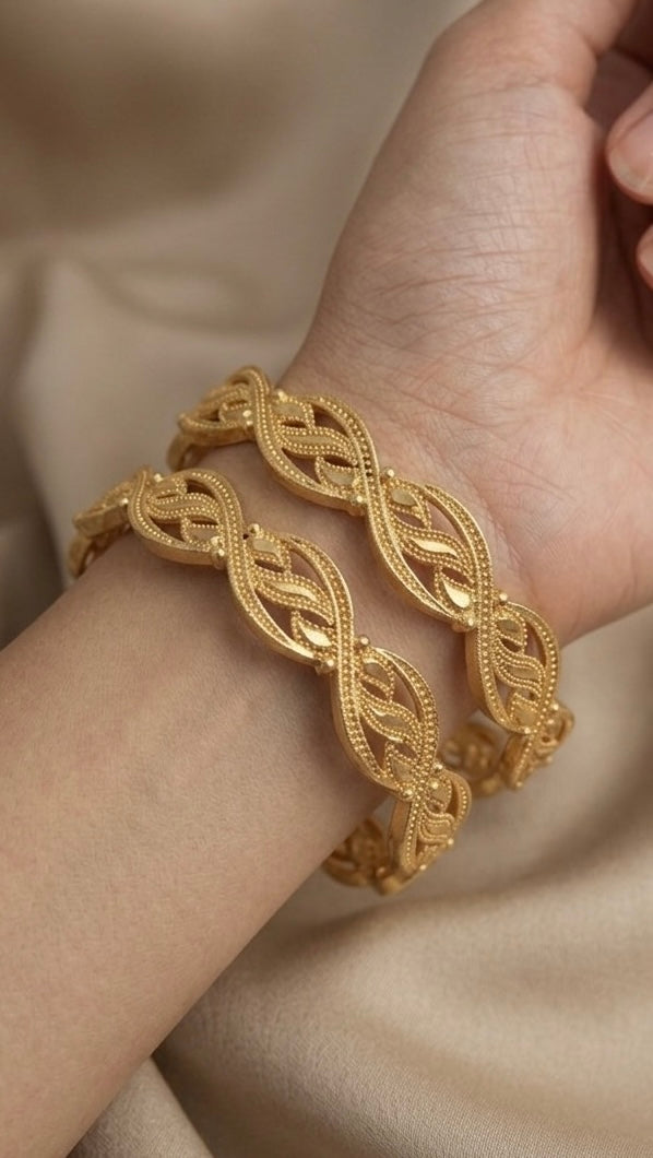 gold platted  bangles for women combo pack of 3