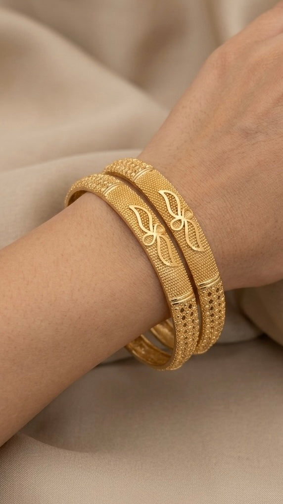 gold platted  bangles for women combo pack of 3
